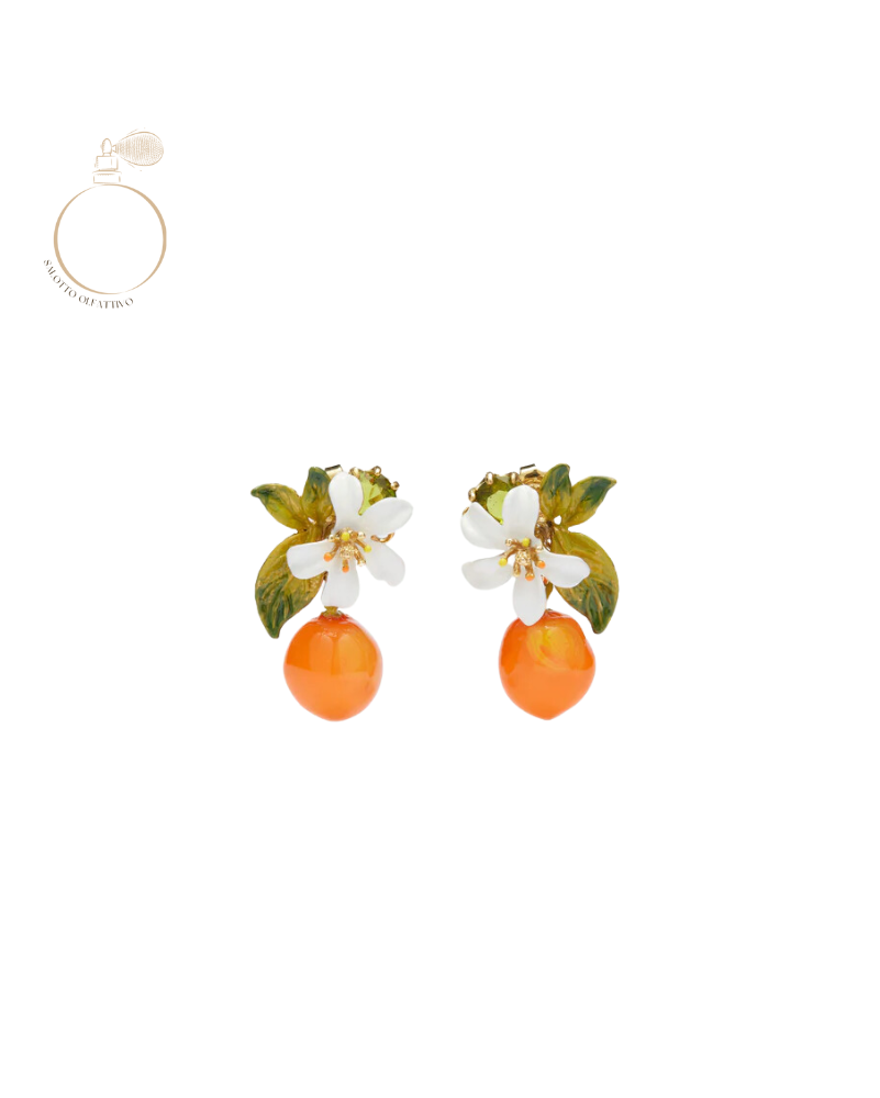 Orecchini Orange et Fleurs d'oranger