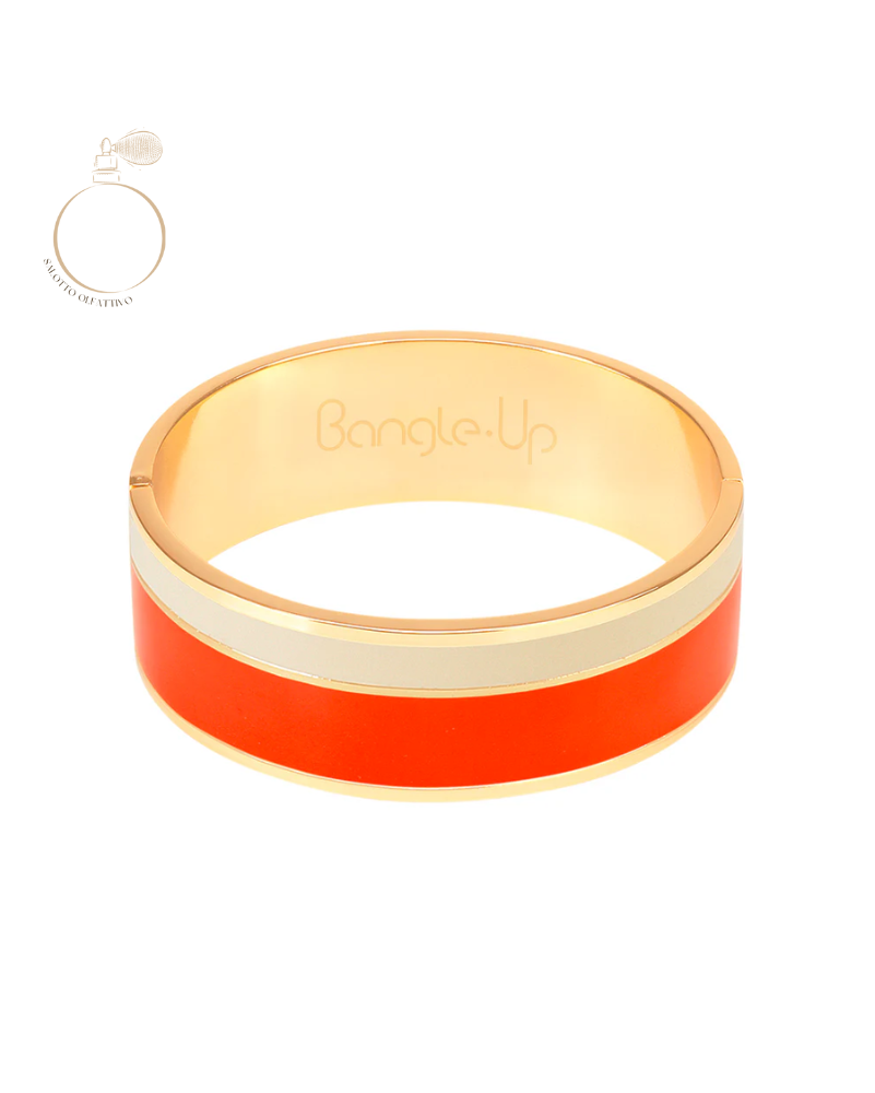 Bracciale Vaporetto - Arancio Mandarino / Bianco Sabbia