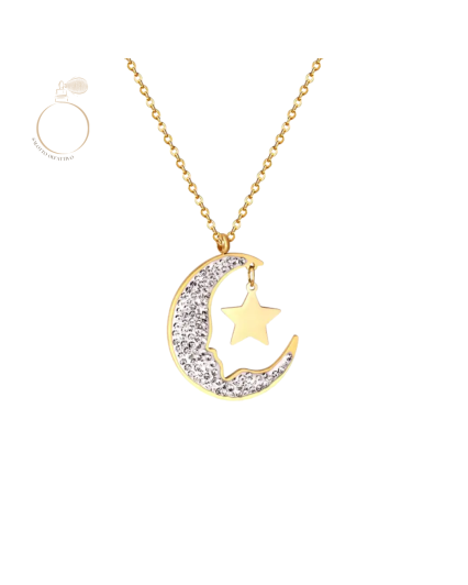 Collana Mezza Luna con Ciondolo Stella