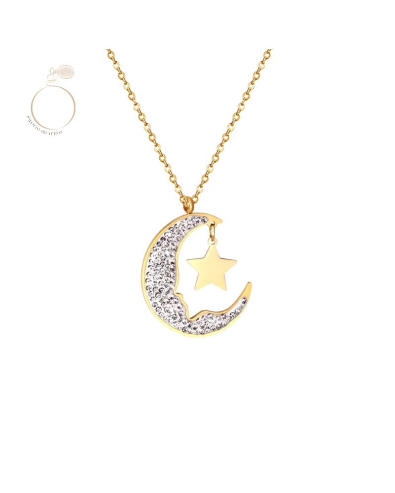 Collana Mezza Luna con Ciondolo Stella